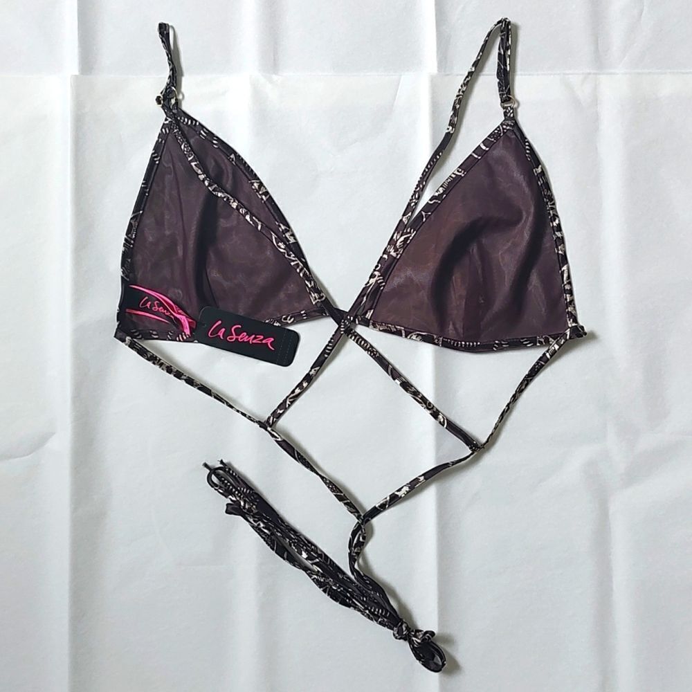 New With Tag La Senza Size Large‎ Satin Triangle Bralette - Picture 7 of 12